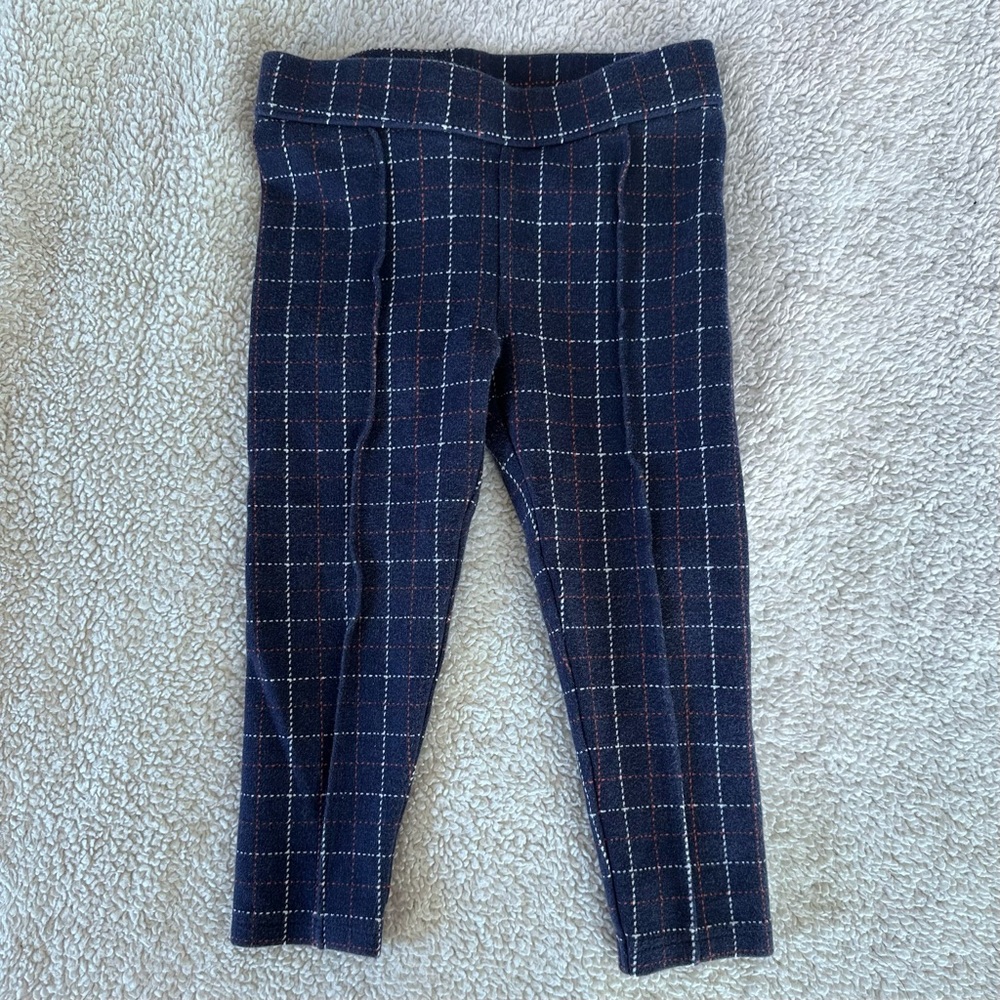 Janie and Jack Dark Checkered Pants